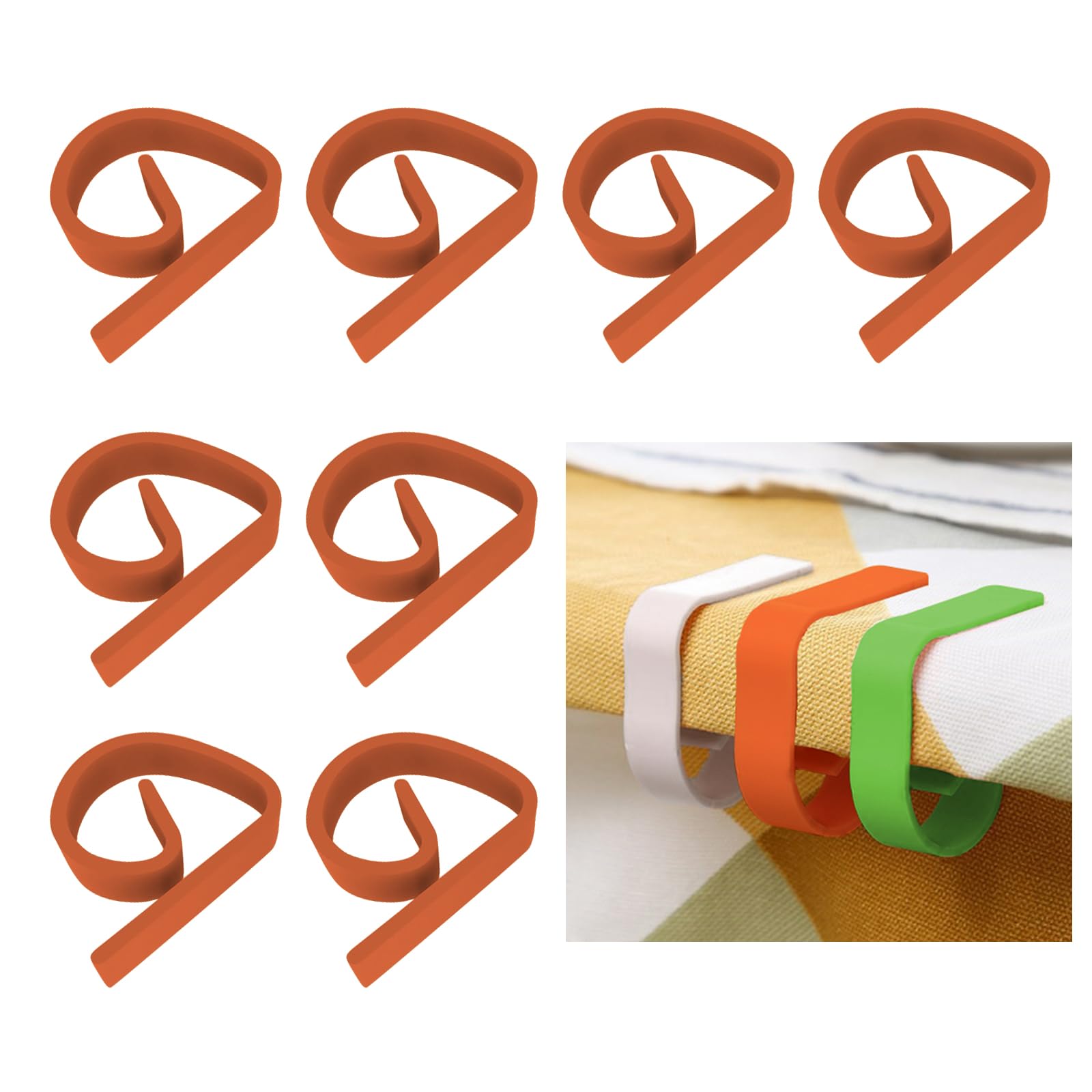 KARELLS 6 x Thick Tablecloth Clips, Garden Table Clamp, Tablecloth Clip, White Tablecloth Clip, Tablecloth Clip, Outdoor Table Cloth Clip