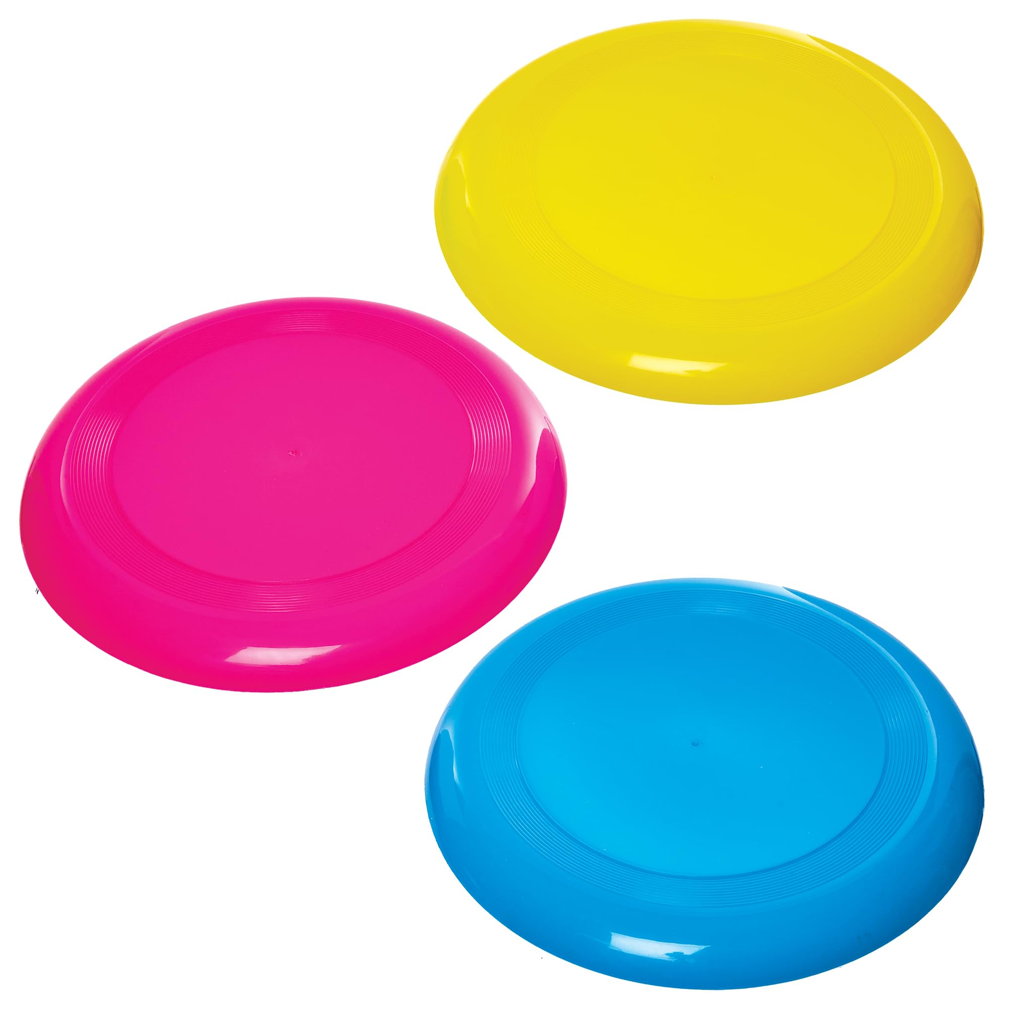 Baker Ross FN152 Large Frisbee Flying Discs - Pack of 4, Garden Outside Sports Toys for Kids, Summer Toys