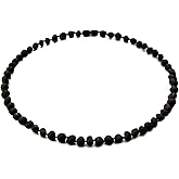 Amber Guru Baltic Amber Necklace for Women and Men (Authentic, Certified) - 17.7 Inches, Raw/Unpolished Beads - Handcrafted Unisex Amber Bead Jewelry for Adults
