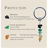 ShF1djx Natural Crystal Keychain gift retirement gift for woman,Small Healing Stones new beginnings gifts for women