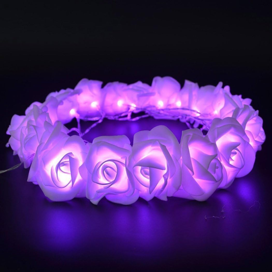 Fantasee LED Rose Flower String Lights Battery Operated