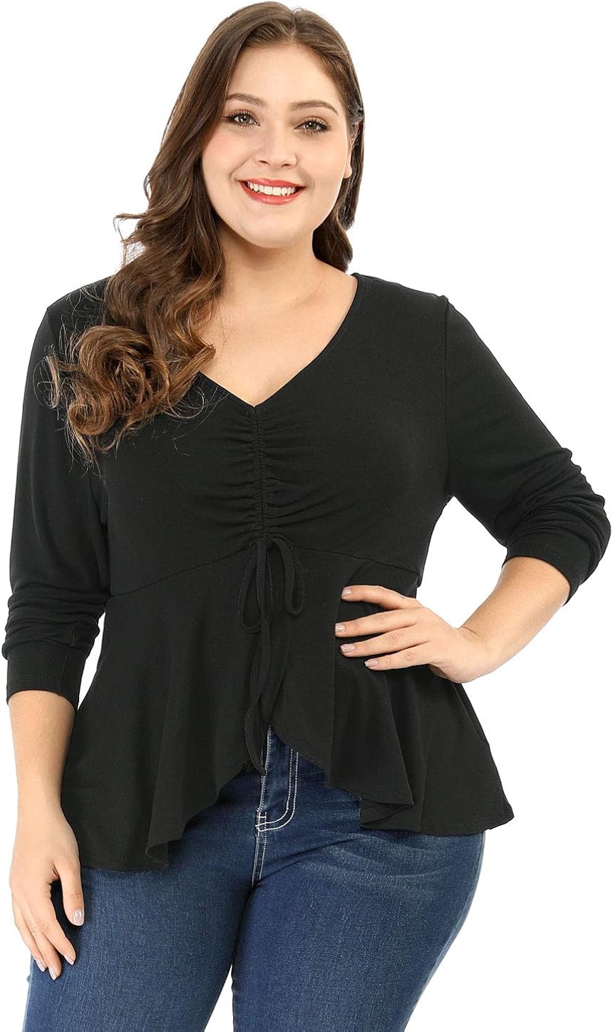 ruched plus size tops