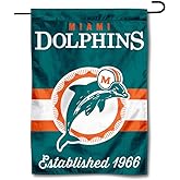 Dolphins Throwback Retro Vintage Garden Flag Double Sided Banner