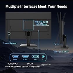 KTC 27 Inch QHD(2560 * 1440) 100Hz Computer Monitor