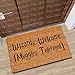 Cindy&Anne Tdou Wizards Welcome Muggles Tolerated Doormat Entrance Floor Mat Funny Doormat Door Mat Decorative Indoor Outdoor Doormat 23.6 by 15.7 Inch