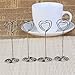PIXNOR 10pcs Heart Shape Place Card Memo Picture Clip for Wedding Party Favor Decor