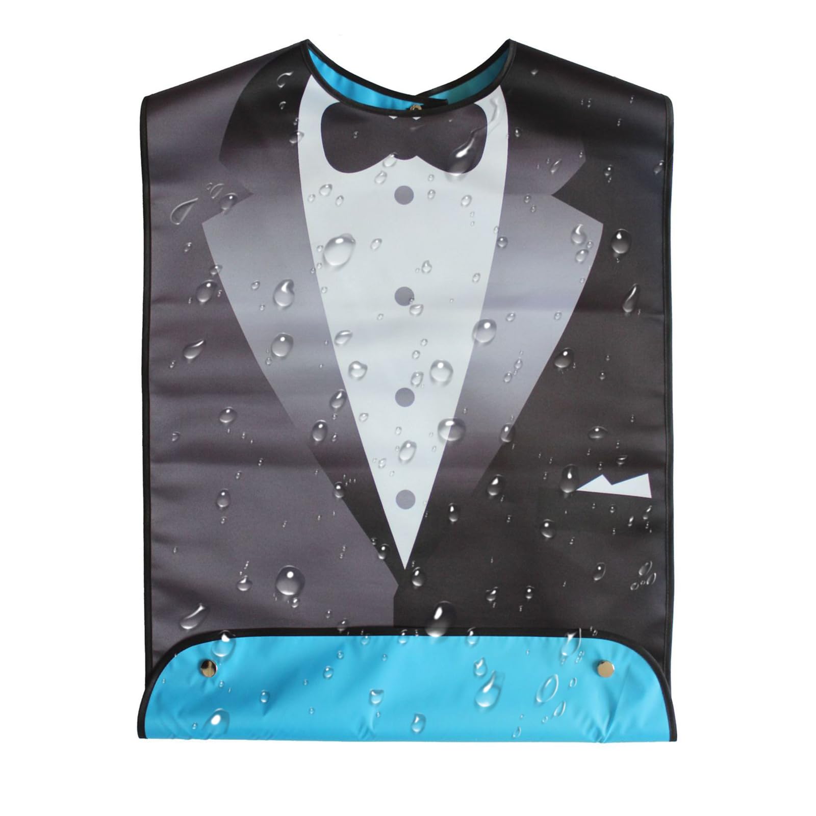 EQLEF Bibs for Adult Funny, Suit Adult Bibs for Men Waterproof Bandana Elderly Bibs for Eating- 1 Pcs