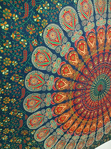 Indian Cotton Mandala Wall Hanging Tapestry Bedspread Bed sheet Bohemian Cover Tapestry