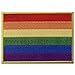 ZEGIN LGBT Rainbow Flag Embroidered Emblem Iron On Sew On Gay Rights Patch