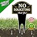 Signs Authority No Soliciting Outdoor Metal Yard Sign for Home, House and Business | Made with Heavy Duty DiBond Aluminum | Stop Solicitation, Deter Door Knockers and Bell Ringers (15