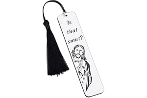 KINMES Funny Bookmarks for Women, is That Smutt Jesus Bookmark, Novelty Gag Bookmark Gifts for Female Friend Bookish Nerd Booklover Adult Women, Christmas Stocking Stuffer Birthday Gifts, Book Club Gifts
