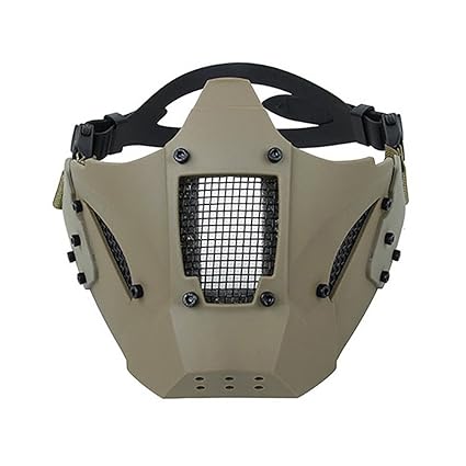 TMC Modular Hard Shell Hälfte Gesicht Maske Für Airsoft Paintball MilSim - Khaki