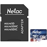 Netac 128GB Micro SD Card with Adapter, microSDXC UHS-I Flash Memory Card Up to 100MB/s - A1, U3, Class10, V30, 667X, FAT32, 