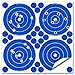 Adhesive 4 Inch Reactive Splatter Shooting Target - Four Targets and 28 Repair Patches per Sheet