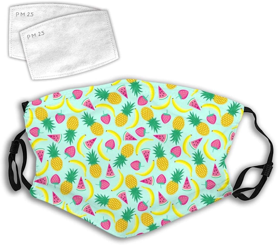 MOSDELU Reusable Washable Anti Dust Gauze with Filters, Earloop Half Dust Mouth Trees Green