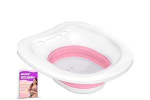 Msiori Sitz Bath, Sitz Bath for Toilet, Postpartum and Hemorrhoids Care, for Toilet Yoni Steam Seat, V Steaming, Sits Bath Kit for Women - Collapsible, Use with Soak