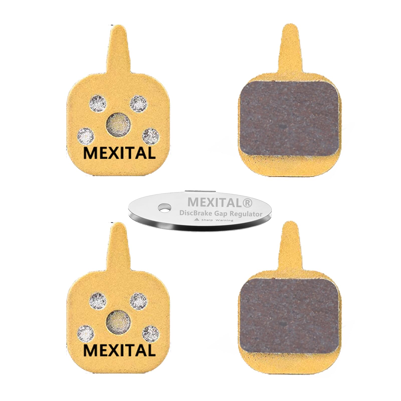 MEXITAL 2 pairs Sintered Disc Brake Pads fit for Tektro IO/Novela/Aquila/Old Gemini/Hydraulic/Mechanical N11.11 S15-2