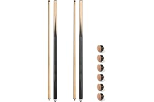 LOTKEY Pool Cue Sticks 57/52/48/42" Billiard Sticks 20/19/18/15/14oz Canada Maple Pool Cue Set of 4/2/1 with 13MM Leather Scr