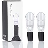 Wine Aerator Pourer | Premium Aerating Spout and Decanter Set - Improve Taste and Smell Immediately,Perfect Wine Gift(2PCS)- Black