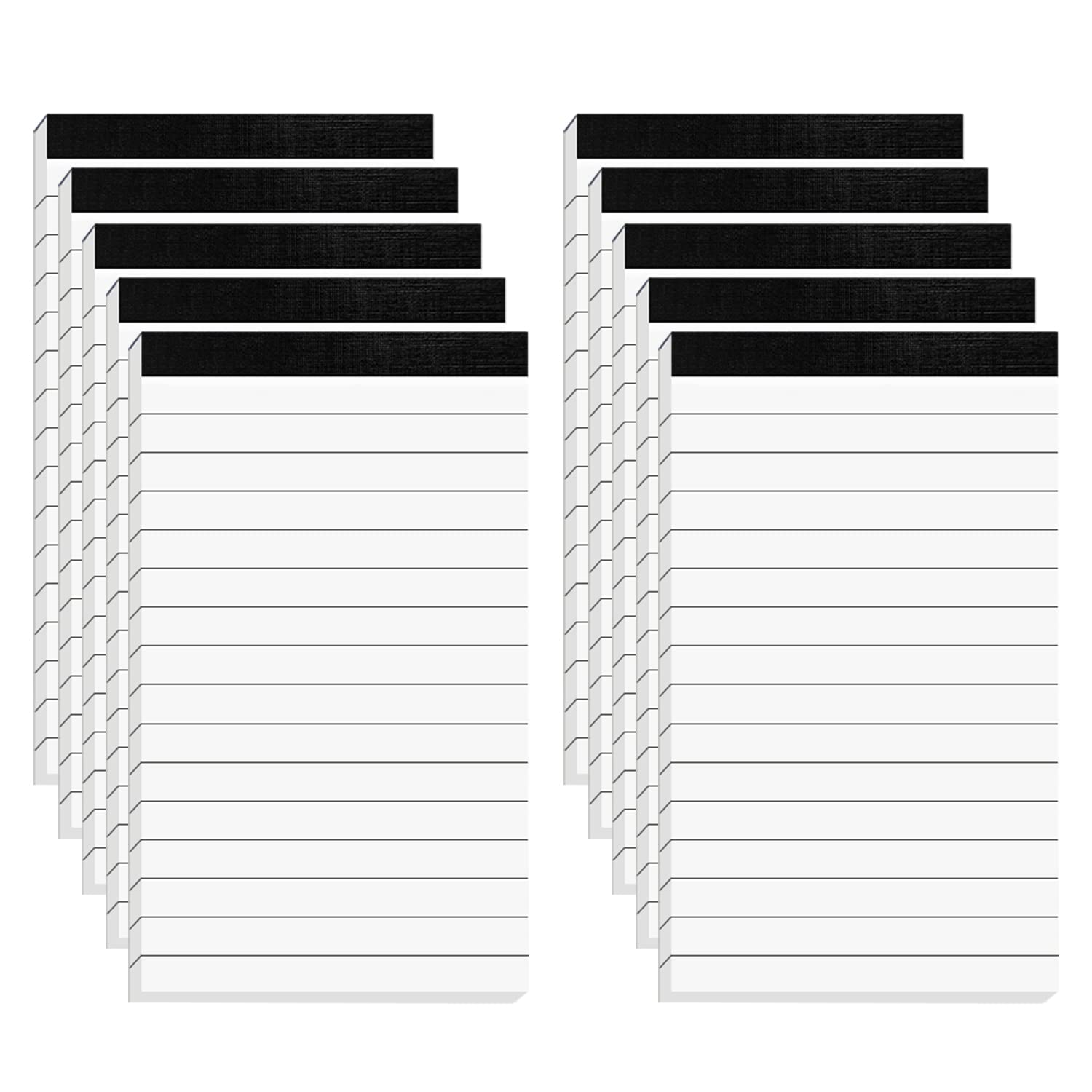 10 Pcs Note Pads Refills A7 Memo Pads Small Notepads Writing Pads with 30 Sheets Each Pad College Ruled Lined Paper NotePads White