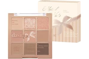 dasique Shadow Palette #24 Muted Nuts 7.5g I 9 Blendable Shades in Smooth Matte and Shimmer Finishes with Gorgeous Pearls | Eye Makeup Palette | Cruelty Free | K-beauty