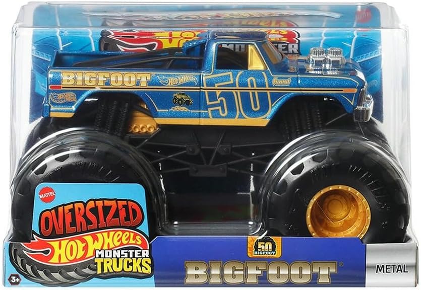 Hot Wheels Oversized Monster Trucks 1:24 - Bigfoot 50th Anniversary