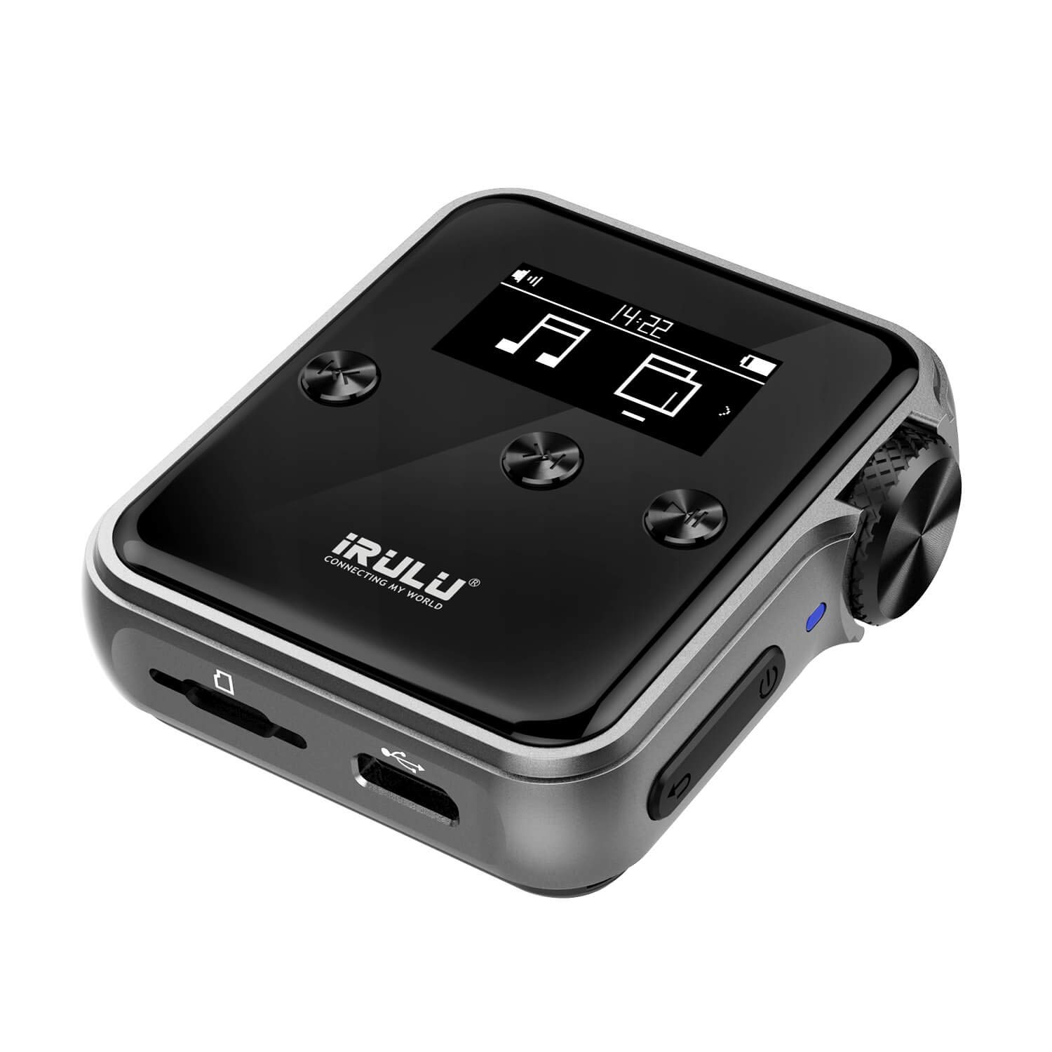 iRULU H10 HiFi Lossless MP3 Player: DSD Hi-Res Bluetooth 16GB Metal Case Digital Audio Player with Clip for Sports and Music Lover Support up to 256GB