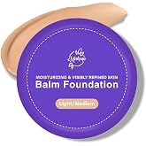 Balm Foundation for Mature Skin - Age-Defying Makeup Foundation with Hydrating Medium Coverage for Older Women, Vegan Non-Settling Formula Blurs Appearance of Fine Lines, Satin Finish (Light/Medium)