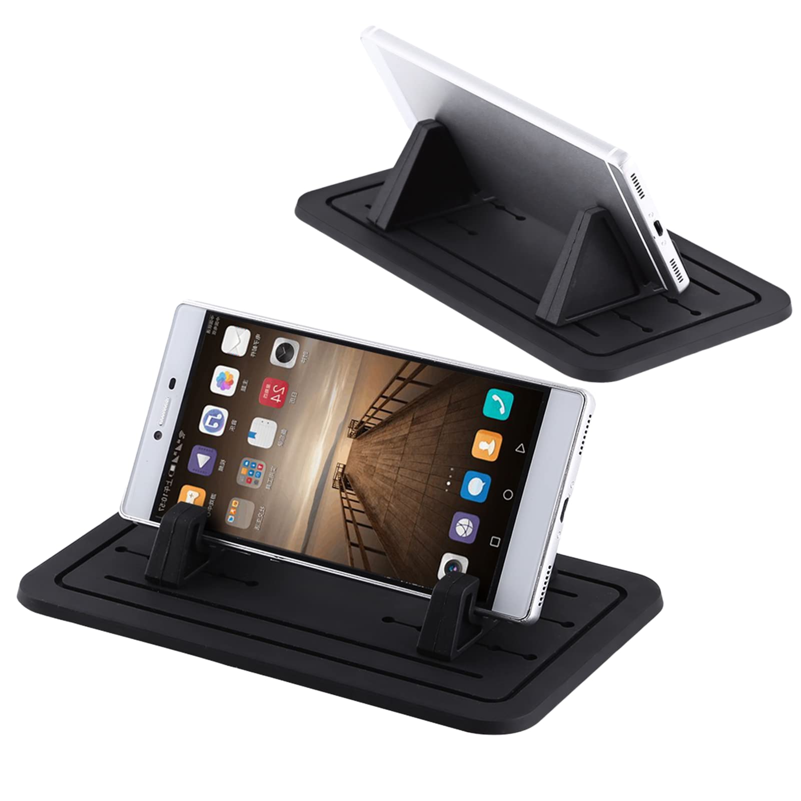 Silicone Car Phone Holder Pad Mat Dashboard, Anti-slip Stand Cell Phone Mount Holder Dash Width Adjustable for Any Smartphone GPS Table soporte coche antideslizante car slip pad car phone holde