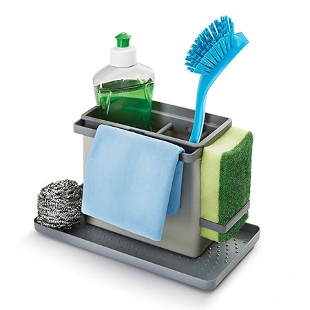 Metaltex 297530109 Tidytex Spülbecken-Organizer 24x13x14cm ABS, Plastik, Grau, 24 x 13 x 14 cm