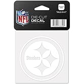 NFL Pittsburgh Steelers 45444011 Perfect Cut Decal, 4" x 4", White
