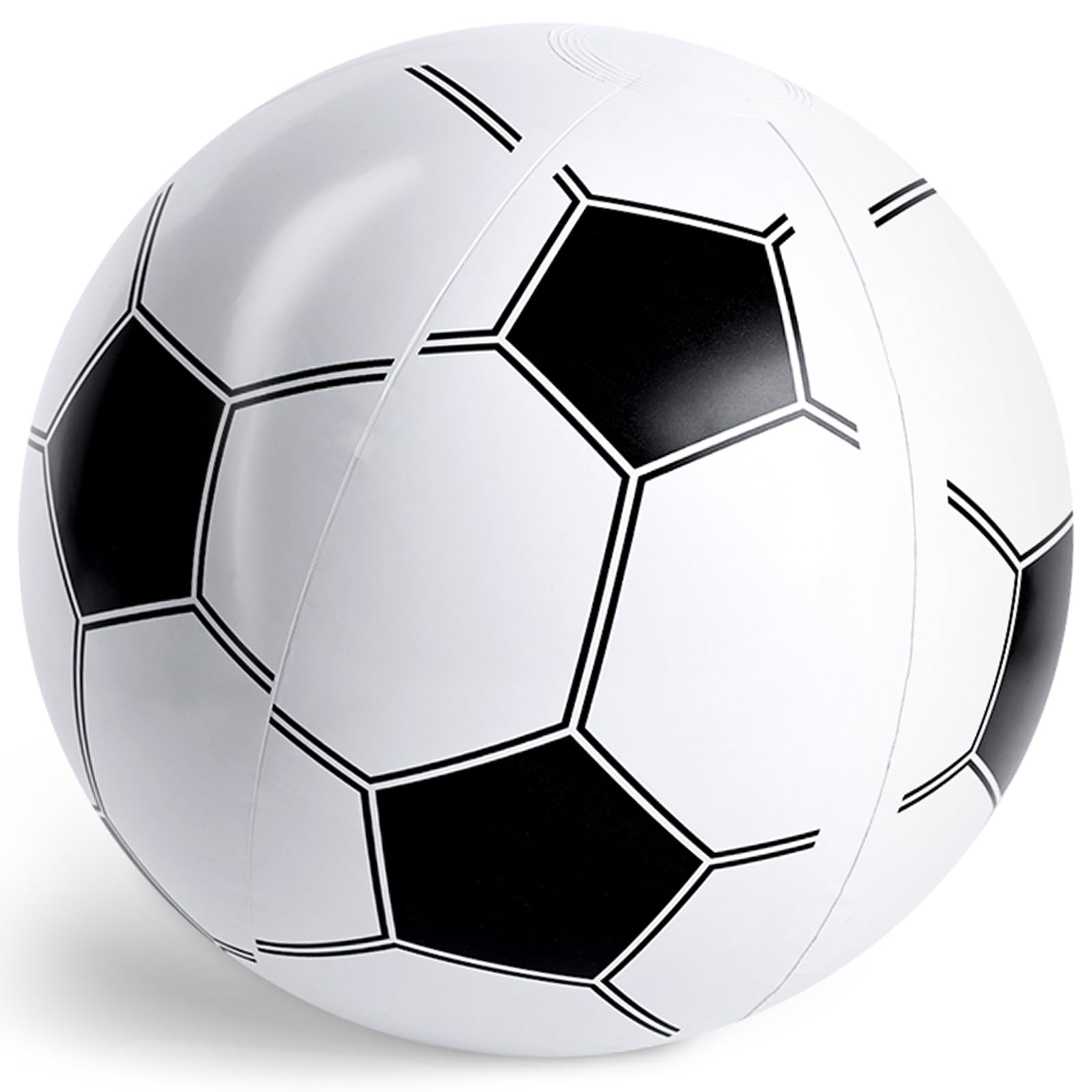Shindel 27-Inch Giant Inflatable Soccer Ball - Soccer Themed Party Decor & Beach Pool Games, Heavy-Duty Without BPA Vinyl Ball for Outdoor Sports, Backyard, Lake & Birthday Activities