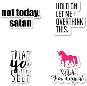 Funny Stickers Sticker Pack Hilarious Stickers - 4 Pack - Sticker Vinyl Decal - Laptop, Phone, Tablet Vinyl Decal Sticker (4 Pack) S172445