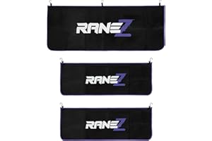 RaneZ Thickend Fender Covers for Mechanics - Set of 3 Car Fender Protector with Strong Magnets and Hooks - Easy to Clean Fender Covers with Microfiber Towel and Practical Dustbag for Safe Storage