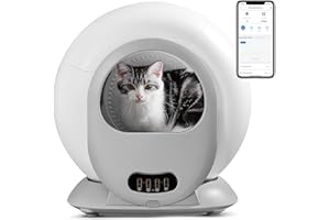 SOUSIA Self Cleaning Cat Litter Box, Scoop Free Automatic Cat Litter Box Extra Large Litter Box for Multiple Cats, Odor Removal Anti Pinch Kitty Litter Box, APP Control