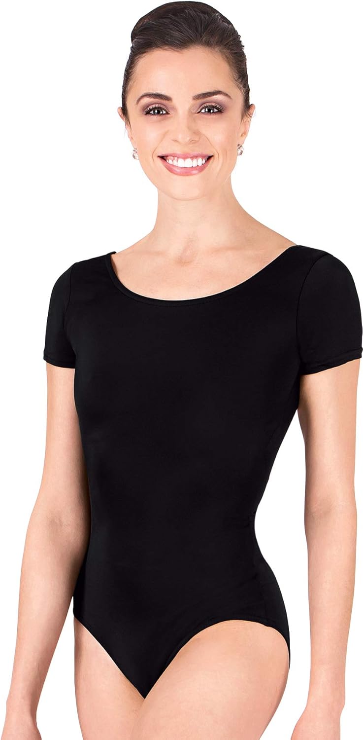 Theatricals (Petite, Ballet Pink) Adult Short Sleeve Leotard,D5102