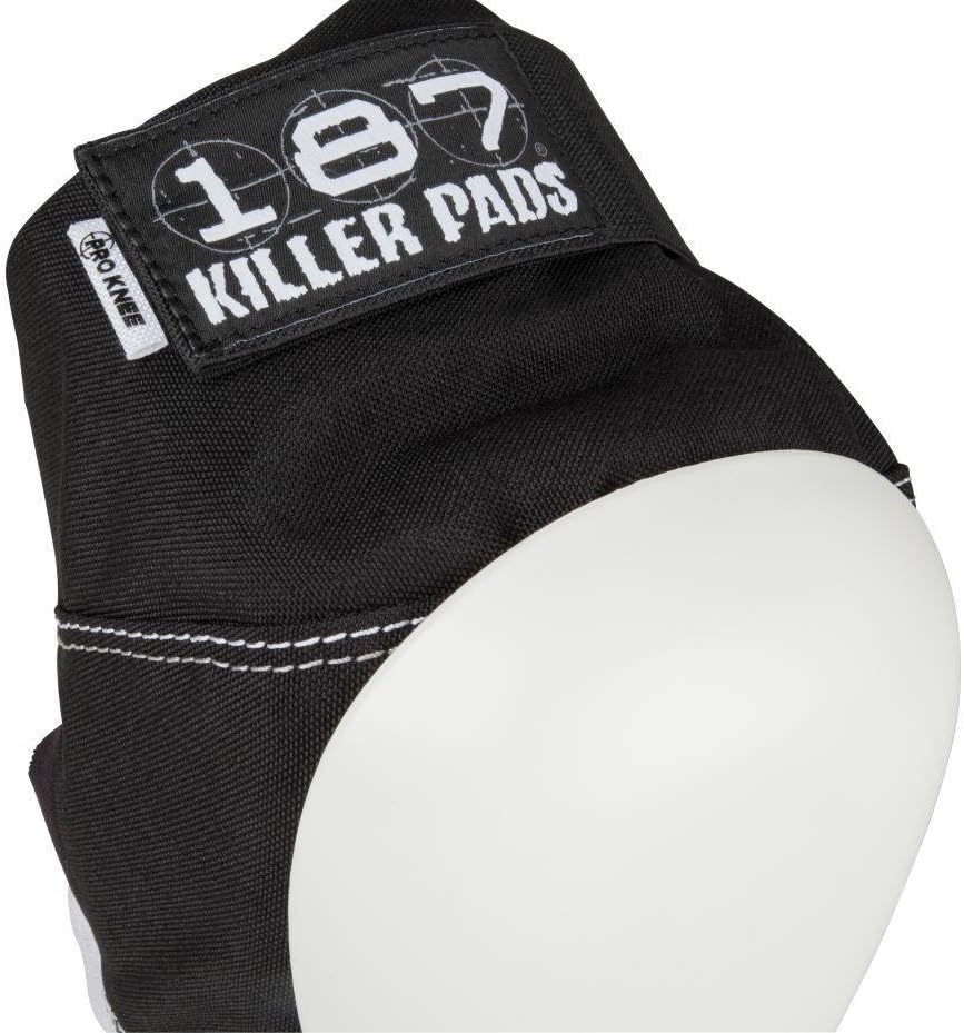 187 Killer Pads Pro Knee Pad, Black / White, Large : Sports & Outdoors