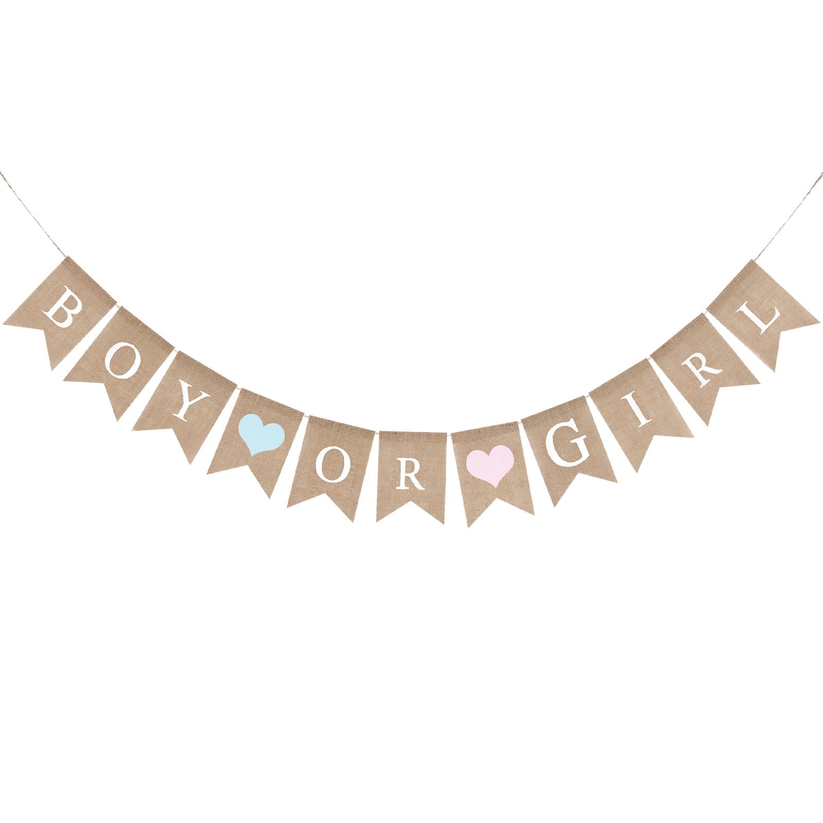 Photo 1 of GCQQ Boy or Girl Gender Reveal Banner No DIY Burlap Baby Shower Rustic Baby Boy or Girl Banner for Baby Shower Party Supplies, Gender Reveal Props, Pregnancy Announcement Decoration