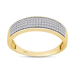 Men's Wedding Band Ring with Round Lab Created