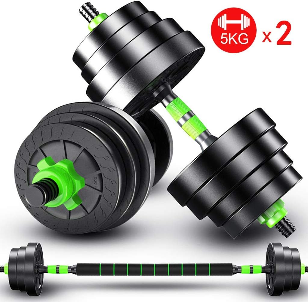 Amon Adjustable Dumbbell Set Weight for Weightlifting and Body Building Hex Rubber Weights Workout Dumbbells Metal Ergonomic Handles Prevent Rolling and Injury for Home Gym Exercise Men Women