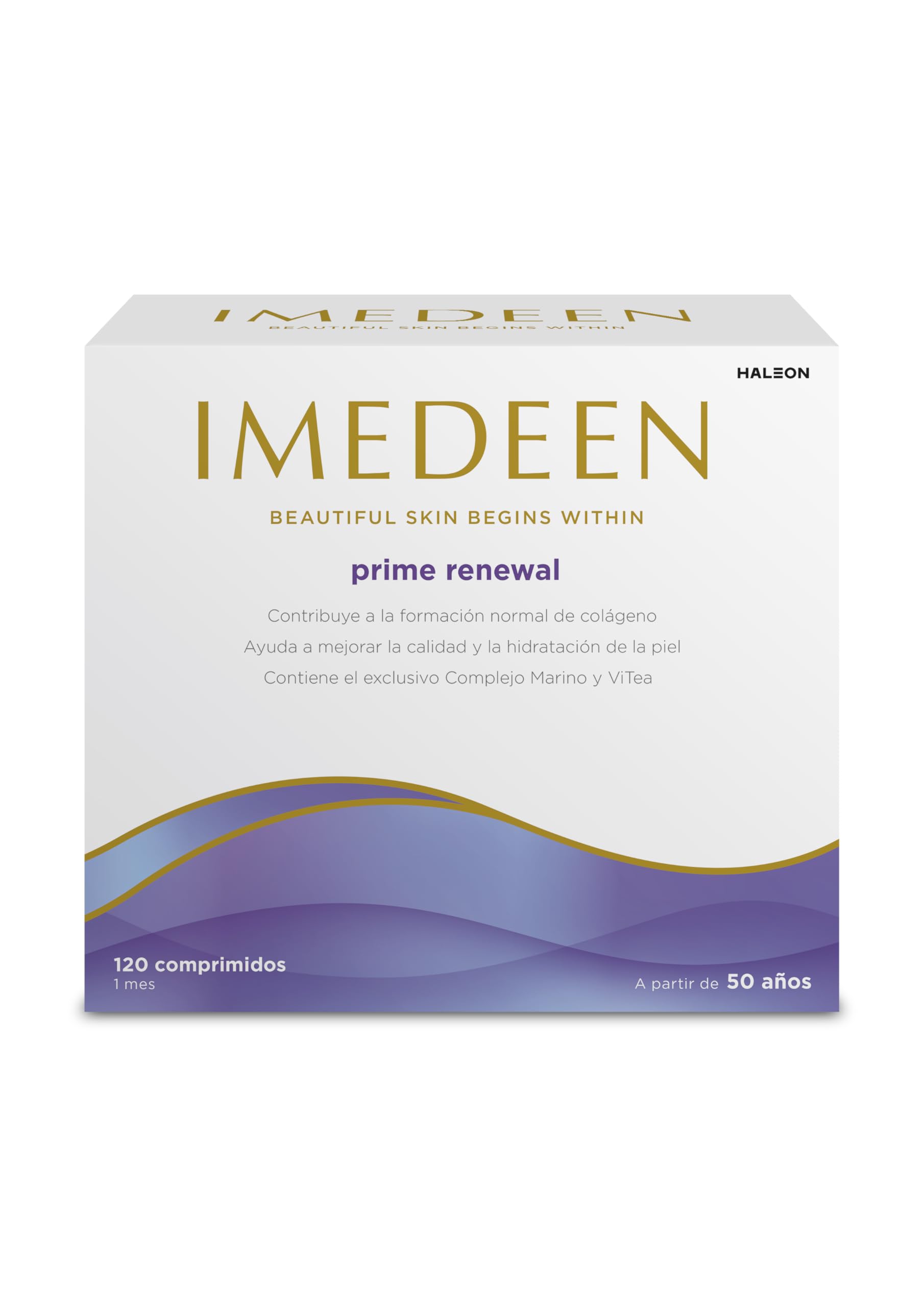 IMEDEEN Prime Renewal Anti-Aging Dietary Supplement — ViTea, Marine Complex, Vitamin C, E, and Zinc — Contributes to collagen formation — 120 tablets