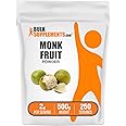 BulkSupplements.com Monk Fruit Powder - Pure Monk Fruit Without Erythritol, Monk Fruit Sweetener - Sugar Substitutes for Baking & Smoothies, Gluten Free - 2000mg per Serving, 500g (1.1 lbs)