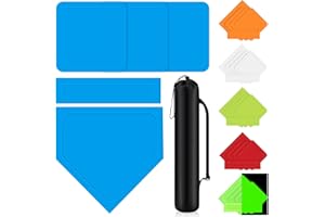 Hiboom 5 Pcs Baseball & Softball Base Set with Portable Carrying Bag 3 Throw Down Bases 1 Homeplate 1 Pitching Rubber for Kickball Softball Backyard Playground Practice Kids Adults