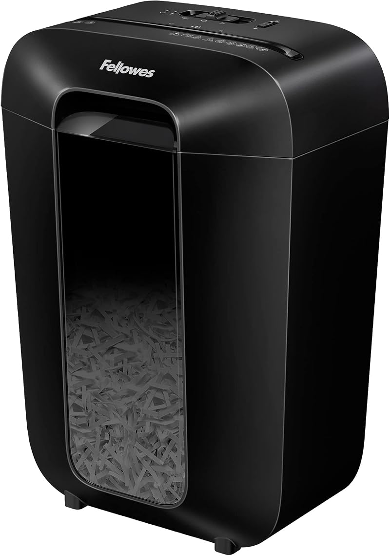 Fellowes LX70 Paper Shredder 11 Sheets Cross Cut 4x40mm 18L Bin Deskside