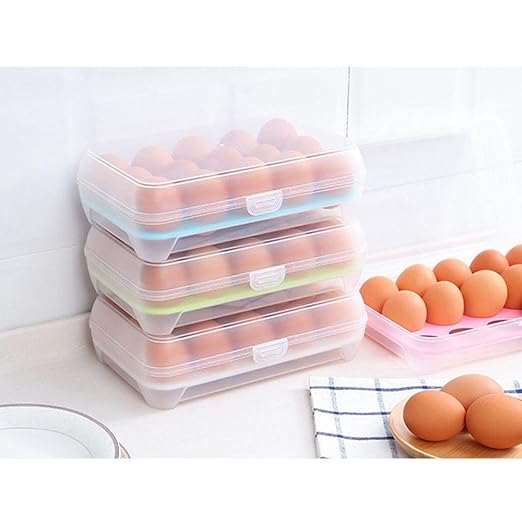 Leegoal Huevo Caja de almacenamiento, portátil de plástico, 15 ...