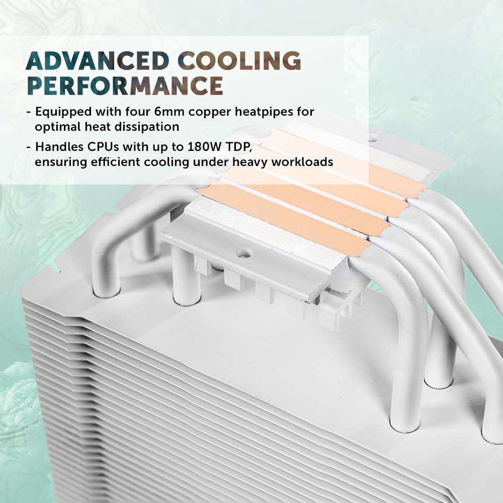 Kolink Umbra EX180 White Edition CPU Cooler - 120 mm 3