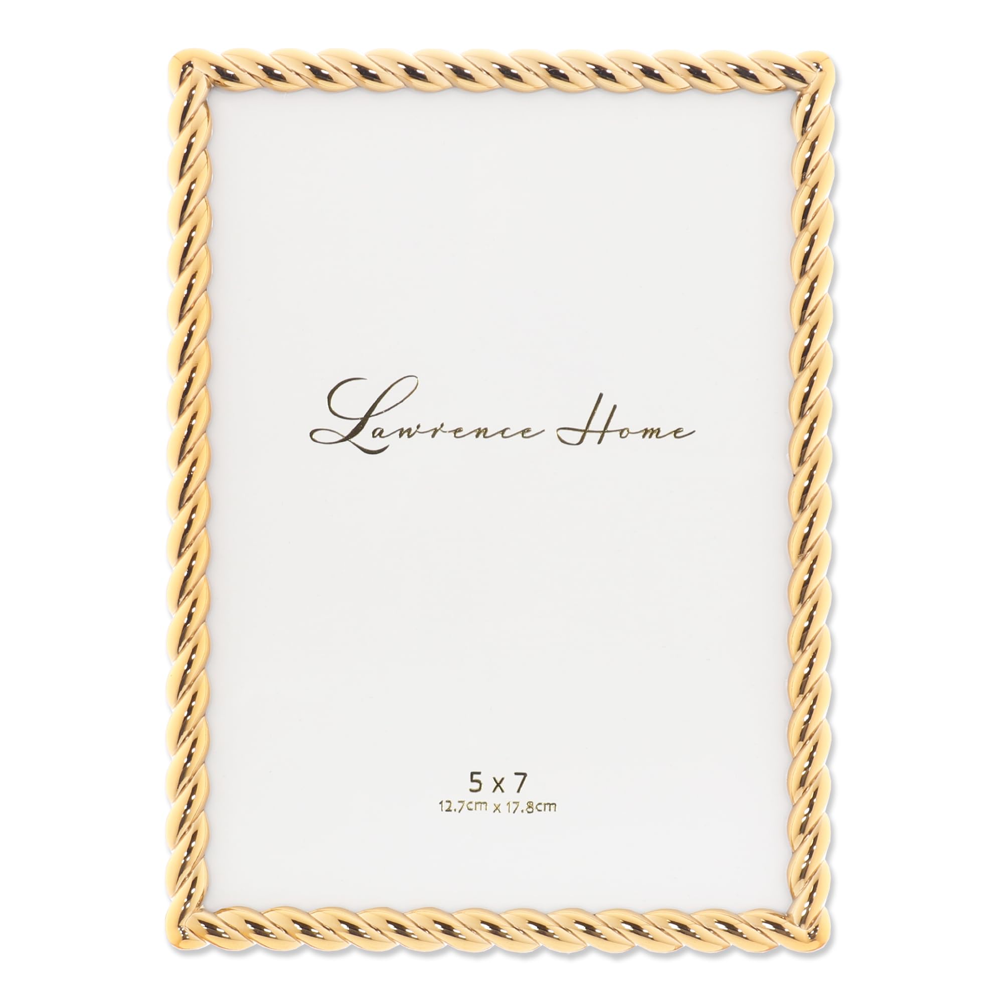 Lawrence Frames Rope Design Metal Frame, 5x7, Gold — image 1