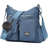 SUKRY Nylon Crossbody Bag for Women with Anti theft RFID Pocket, Waterproof Shoulder Bag Travel Purses and Handbag