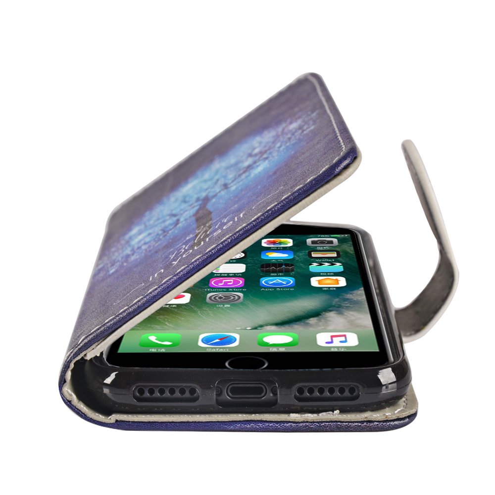 iPhone 7 Plus/8 Plus Case, MagicSky iPhone 7 Plus/8 Plus Wallet Case Folio Flip Premium PU Leather Case Cover with Card Holder Slot Pockets,Wrist Strap,Magnetic Closure for Apple iPhone 7 Plus/8 Plus, Believe in yourself