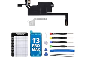 CYKJGS for iPhone 13 Pro Max Ear Speaker Flex Cable Replacement OEM Repair Earpiece Connector Kit Proximity Sensor Part with Fix Tools Kit with Magnetic Pad for A2641 A2643 A2644 A2645 A2484